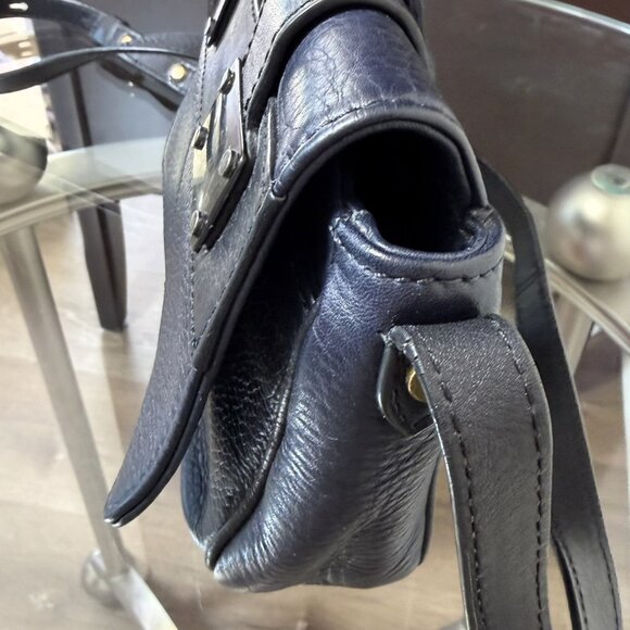 Rag & Bone mini pilot crossbody bag blue leather - Picture 8 of 14